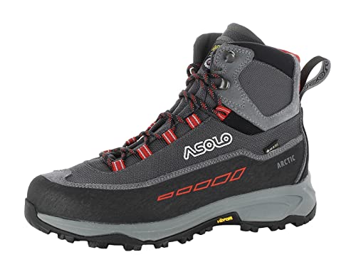 Asolo Herren Arctic GV Bergschuh, Grey/Gunmetal/RED, 43 1/3 EU von Asolo