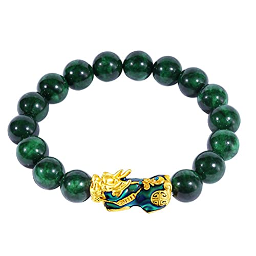 Asotagi Feng Shui Pixiu Armband - Unisex Handpoliert Tier Temperaturänderung Imitieren Natürliche Jade von Asotagi