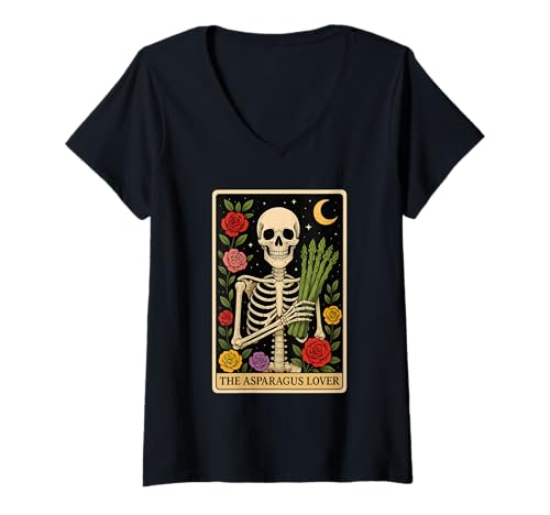 Damen Der Spargel-Liebhaber T-Shirt mit V-Ausschnitt Damen Der Spargel-Liebhaber T-Shirt mit V-Ausschnitt von Asparagus Tarot