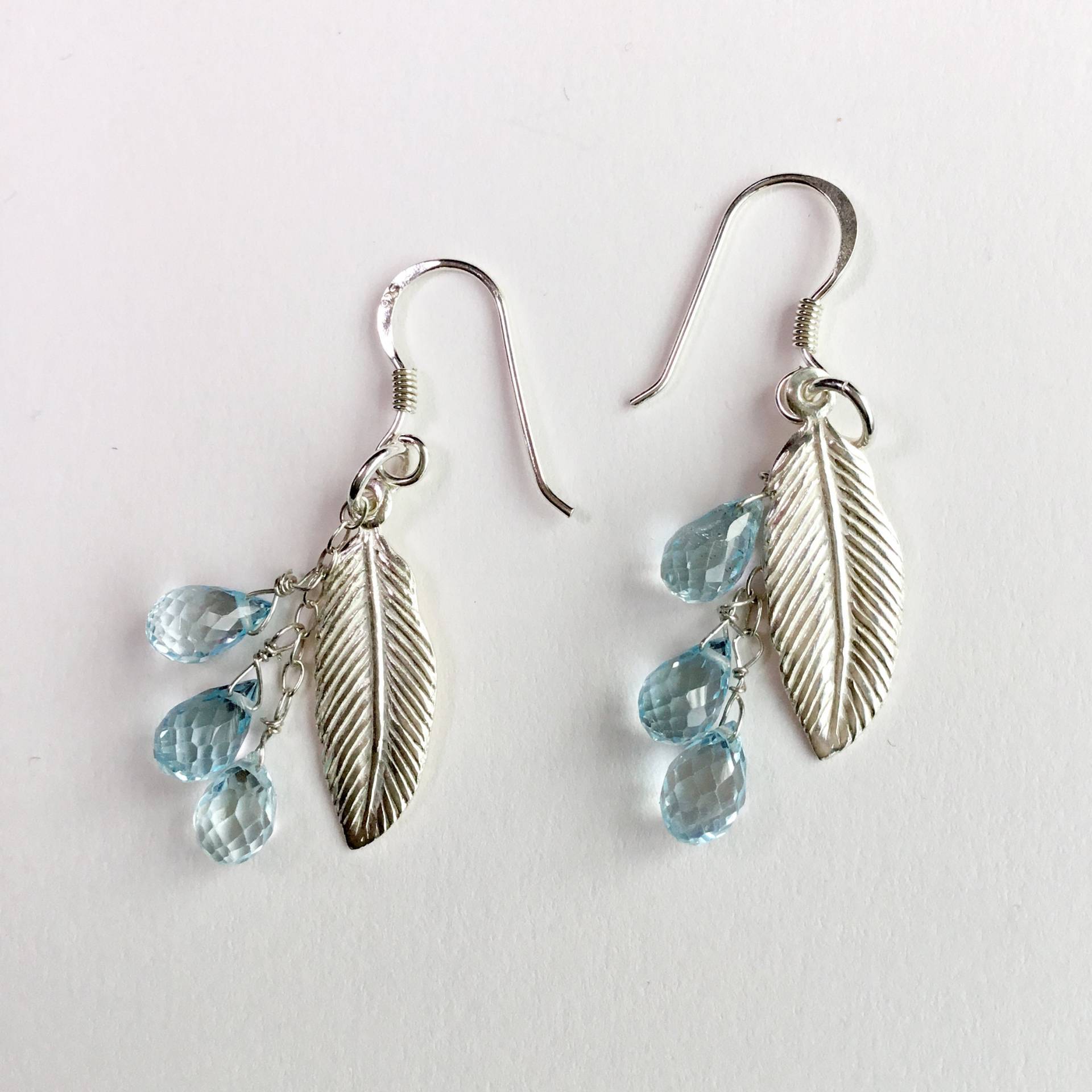Handgemachte Boho Blautopas Ohrringe von AspasiaJewellery