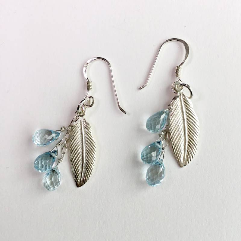 Handgemachte Boho Blautopas Ohrringe Handgemachte Boho Blautopas Ohrringe von AspasiaJewellery