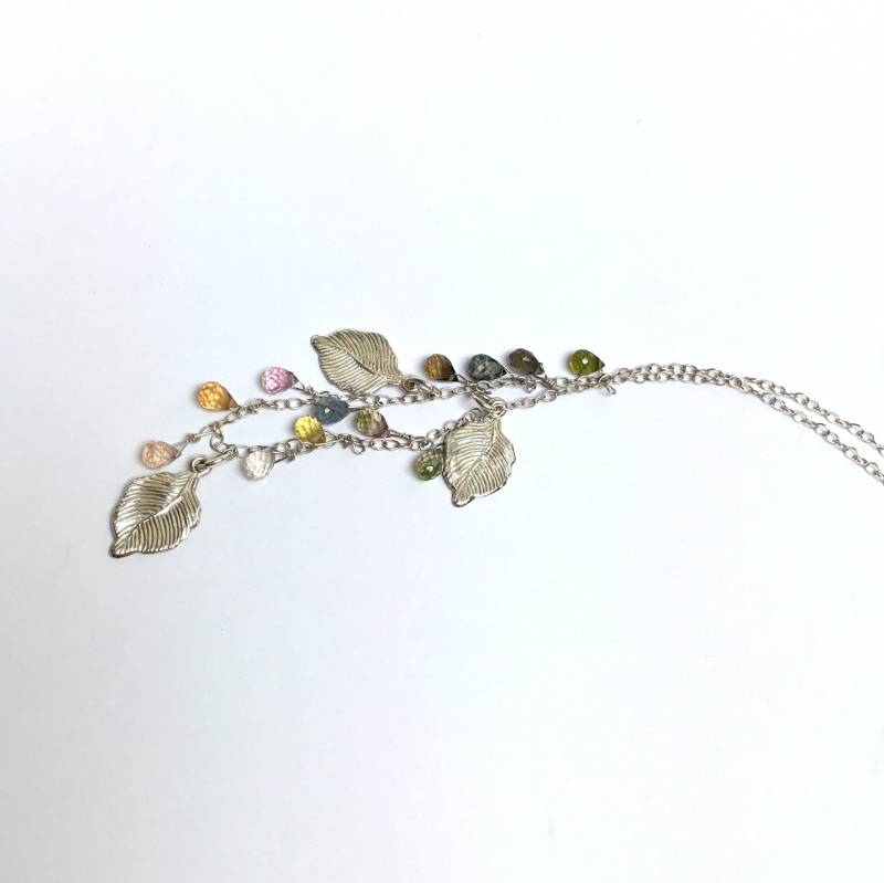 Handgemachte Sterling Silber Halskette Mit Wassermelonen-Turmalin Edelsteinen Handgemachte Sterling Silber Halskette Mit Wassermelonen-Turmalin Edelsteinen von AspasiaJewellery