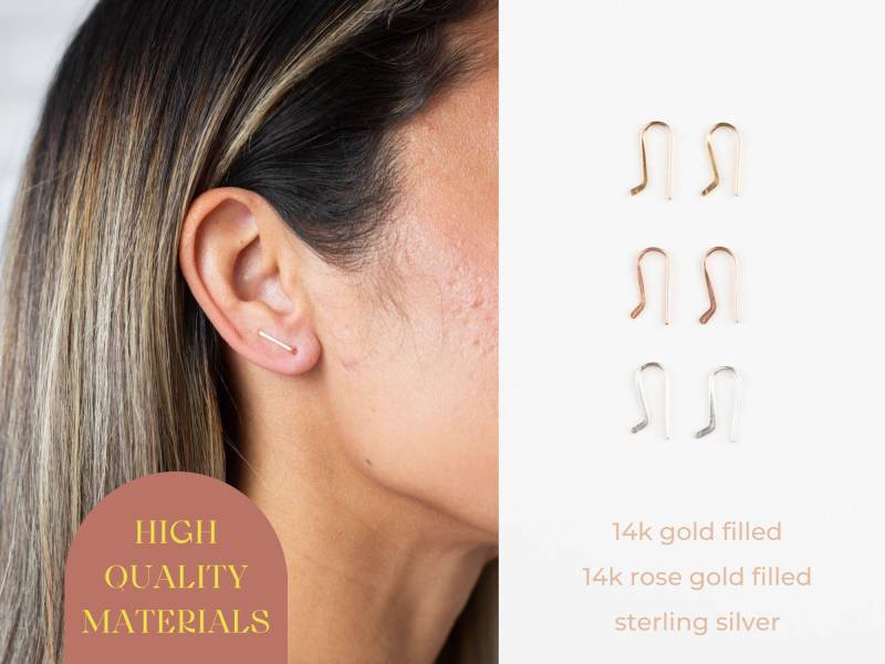 Mini Bobby Pin Ohrringe von AsperaJewelry