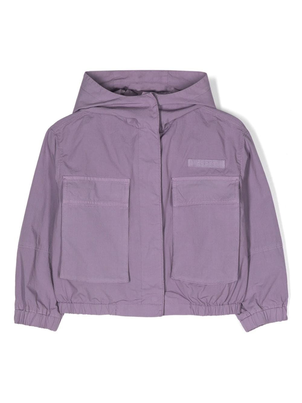 Aspesi Kids Kapuzenjacke mit Logo-Patch - Violett von Aspesi Kids