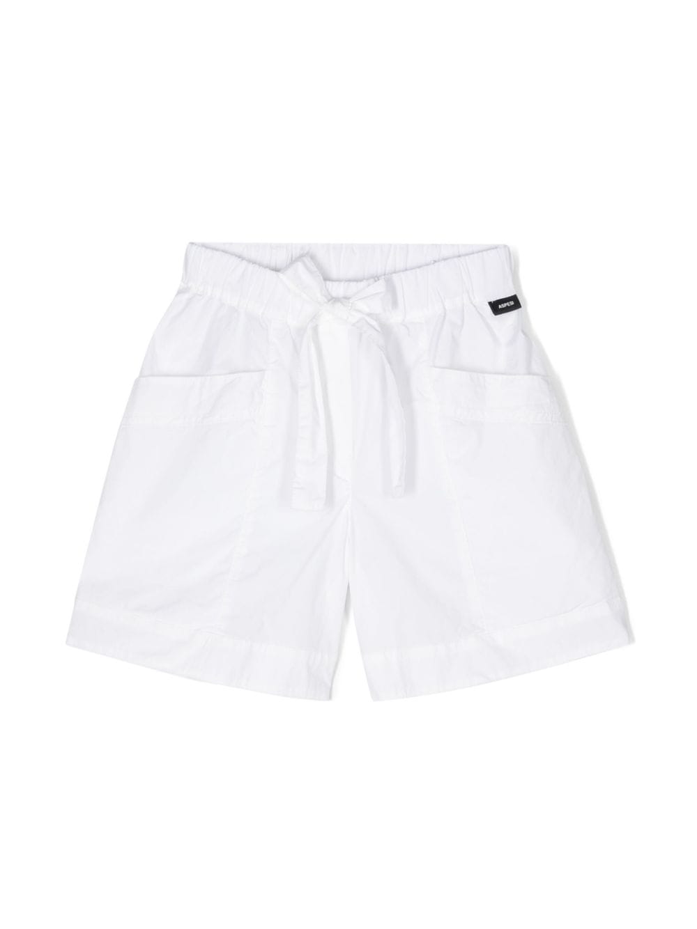 Aspesi Kids Popeline-Shorts mit Schleifendetail - Weiß von Aspesi Kids
