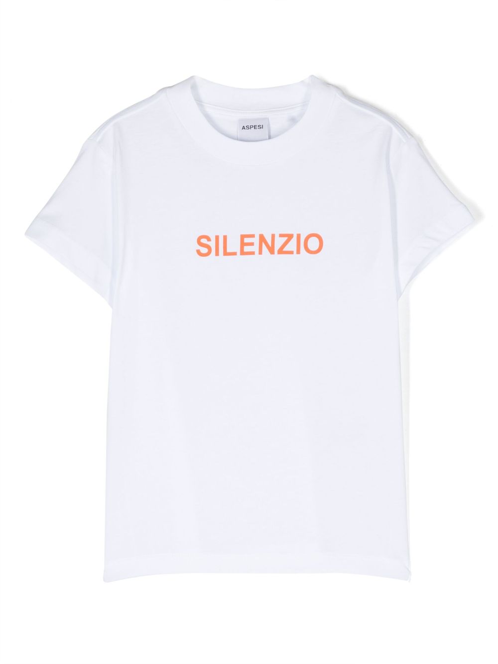 Aspesi Kids T-Shirt mit "Silenzio"-Print - Weiß von Aspesi Kids