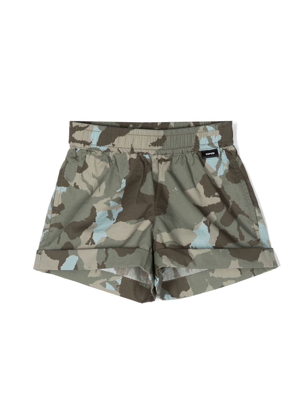 Aspesi Kids Shorts mit Camouflage-Print - Grün von Aspesi Kids