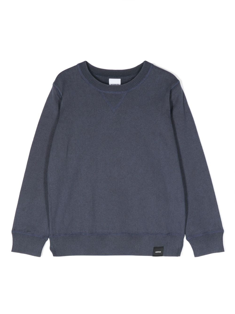 Aspesi Kids Pullover mit Logo-Etikett - Blau von Aspesi Kids