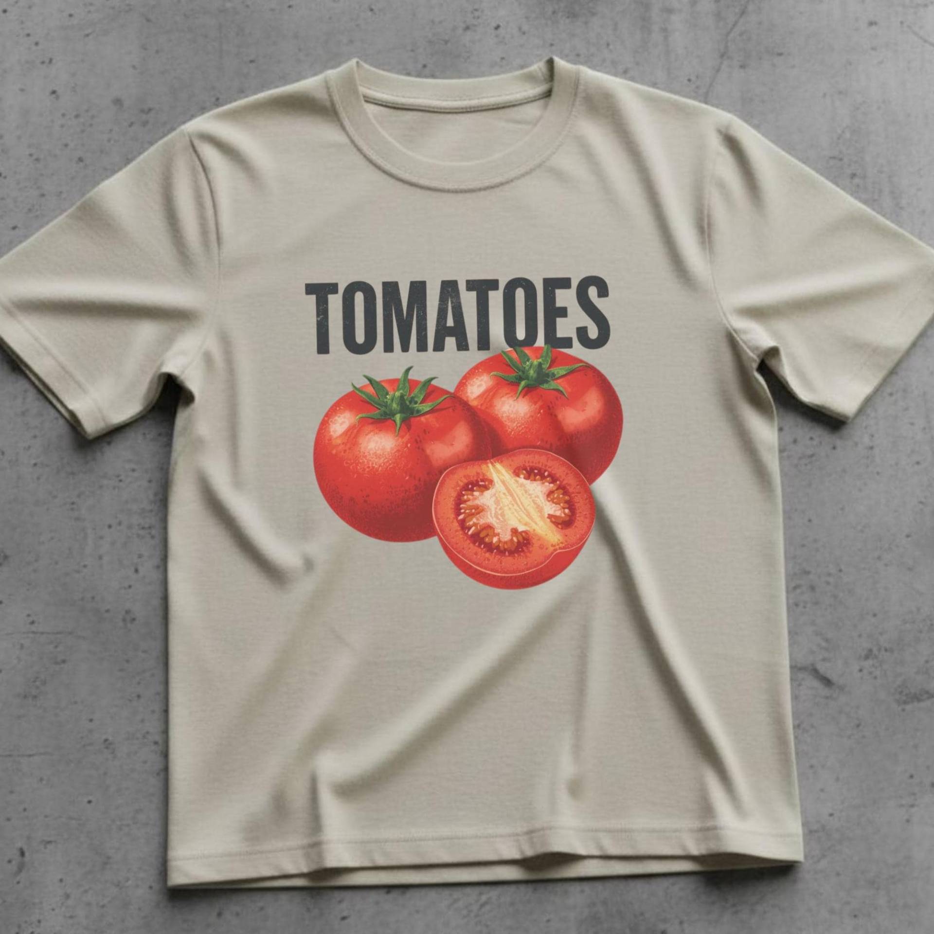 Tomatoes Vintage Funny Food Bootleg Shirt - Oversize Fit in Look von AsphaltVision