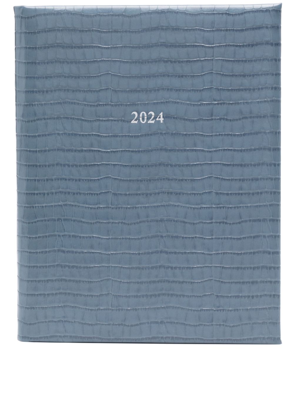 Aspinal Of London 2024 Day to Page Kalender aus Leder A4 - Blau von Aspinal Of London