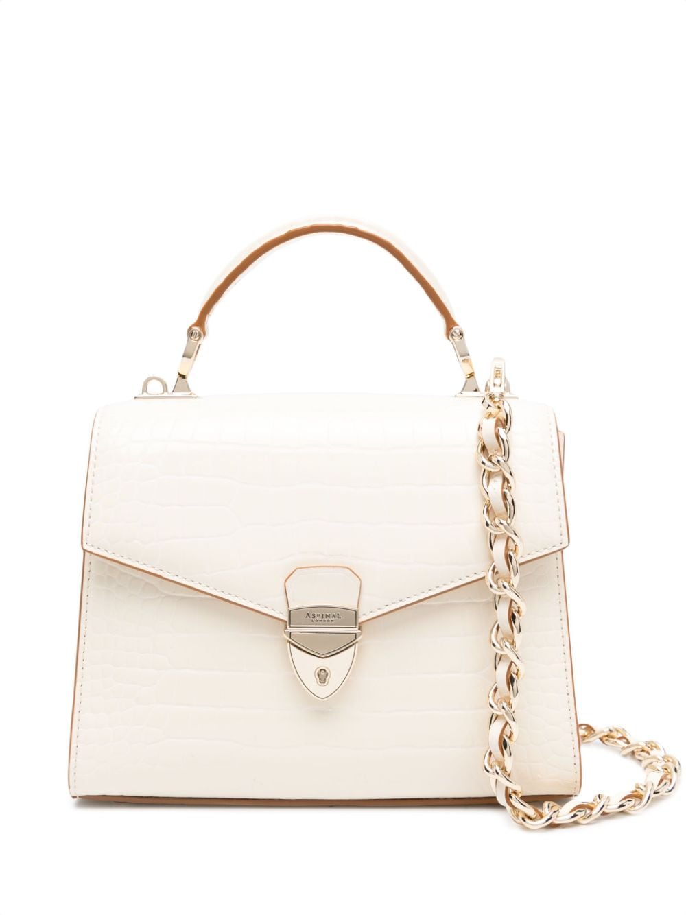 Aspinal Of London Mayfair Handtasche mit Kroko-Effekt - Nude von Aspinal Of London