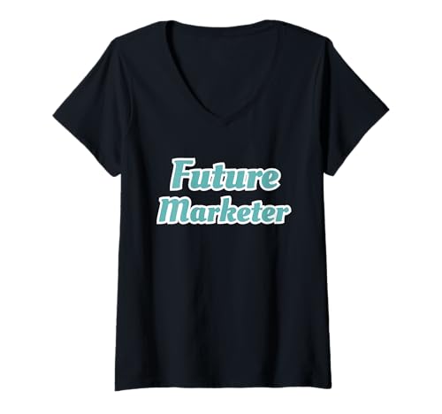 Damen Promotion zum Analysten für digitales Marketing von Future Marketer T-Shirt mit V-Ausschnitt Damen Promotion zum Analysten für digitales Marketing von Future Marketer T-Shirt mit V-Ausschnitt von Aspiring Business Strategist