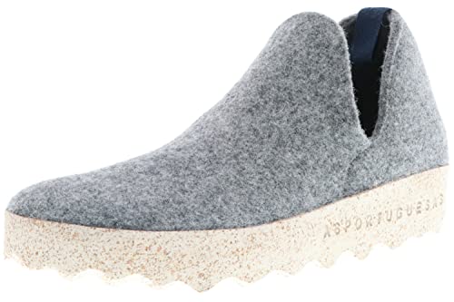 ASPORTUGUESAS City P018058002 Herren Hausschuhe Slipper Naturwollfilz Nachhaltig grau, Größe:42, Farbe:Grau von ASPORTUGUESAS