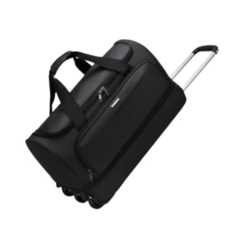 Wheeled Seeds Bag Trolley -Tasche große Kapazität Multifunktion Gepäckbeutel Rolling Reisetasche für Männer Picknick Business Trip Frauen, Schwarz, L von AsrMyjcx