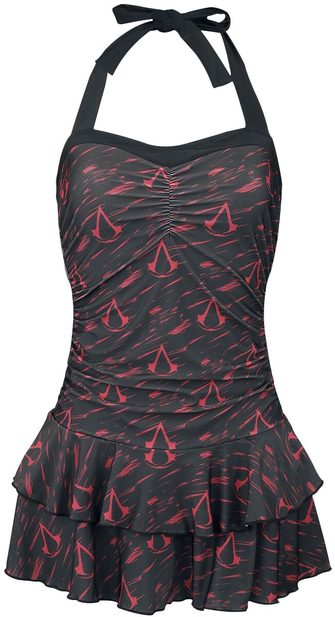 Assassin's Creed - Gaming Badeanzug - Destroyed Symbols - XS - für Damen - Größe XS - multicolor  - EMP exklusives Merchandise! von Assassin's Creed