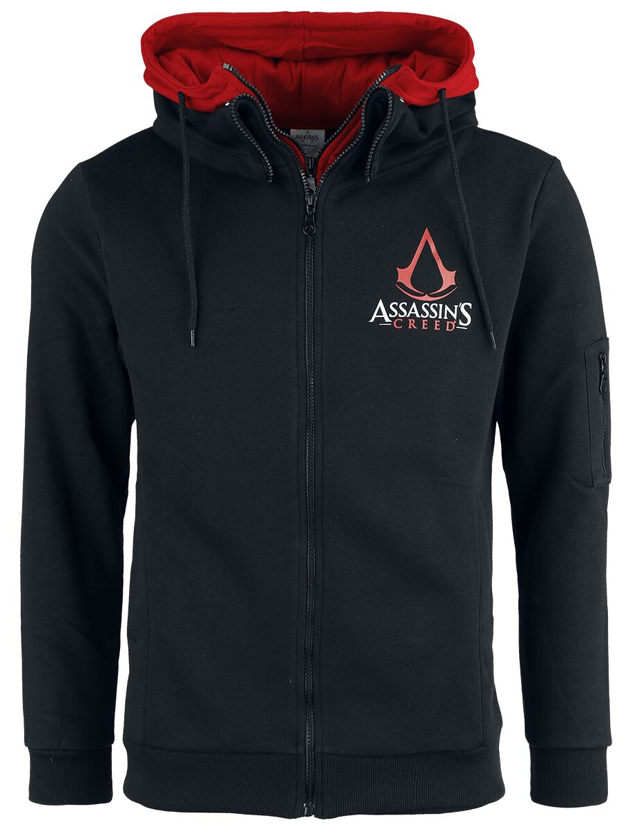 Assassin's Creed - Gaming Kapuzenjacke - Emblem - S bis XL - für Männer - Größe M - schwarz/rot  - EMP exklusives Merchandise! von Assassin's Creed