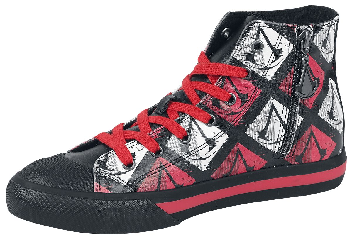 Assassin's Creed - Gaming Sneaker high - Logo - EU37 bis EU45 - Größe EU37 - schwarz/rot  - EMP exklusives Merchandise! von Assassin's Creed