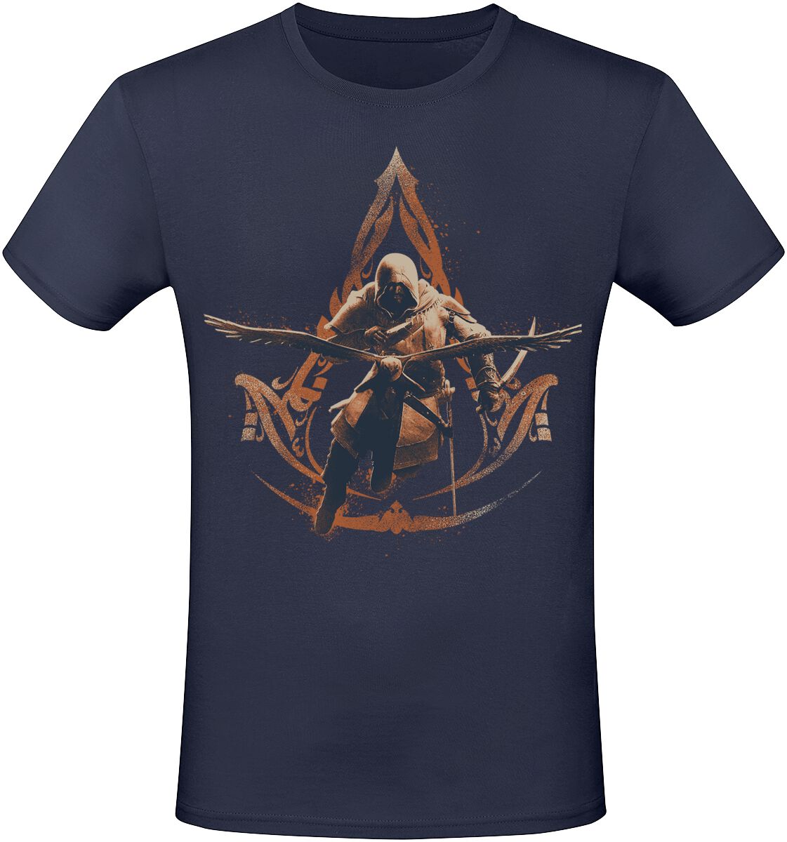 Assassin's Creed - Gaming T-Shirt - Mirage - Basim & Adler - S bis XXL - für Männer - Größe M - dunkelblau  - EMP exklusives Merchandise! von Assassin's Creed