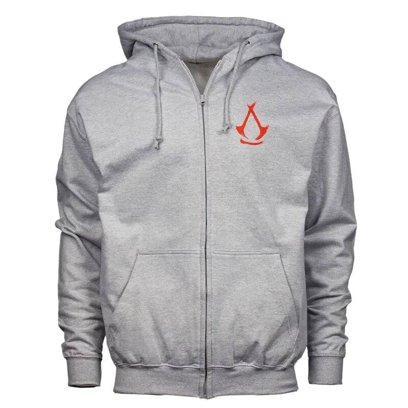 Assassin's Creed Shadows Faces Kapuzenjacke grau meliert in XXL von Assassin's Creed