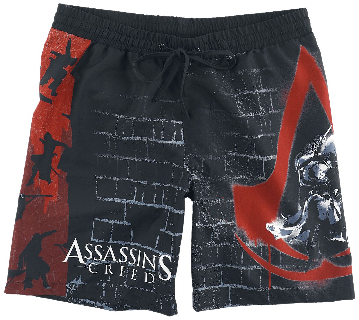 Assassin's Creed Wall Jump Badeshort schwarz in L von Assassin's Creed