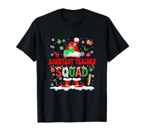 Assistant Teacher Squad Women Job Christmas Santa Fliege T-Shirt Assistant Teacher Squad Women Job Christmas Santa Fliege T-Shirt von Assistant Teacher Christmas Costume
