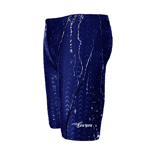 Asskyus Herren Badehose Bademode Badehose Badehose Shark Skin-Muster (L, Blau) von Asskyus