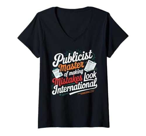 Damen Associate Publicist Public Image Job Beruf T-Shirt mit V-Ausschnitt Damen Associate Publicist Public Image Job Beruf T-Shirt mit V-Ausschnitt von Associate Publicist Job Profession