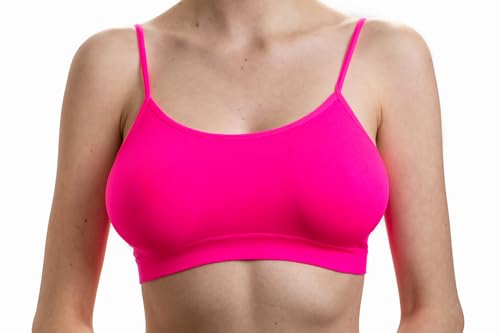 Assoluta Damen Comfort Spaghetti Bustier, Neon Pink, M von Assoluta