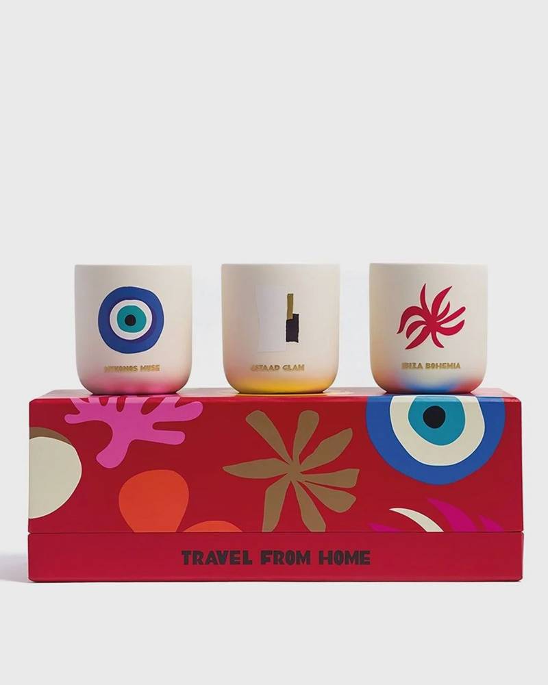 Assouline Travel From Home Mini Scented Candle Set men Home deco|Home Fragrance multi in Größe:ONE SIZE von Assouline
