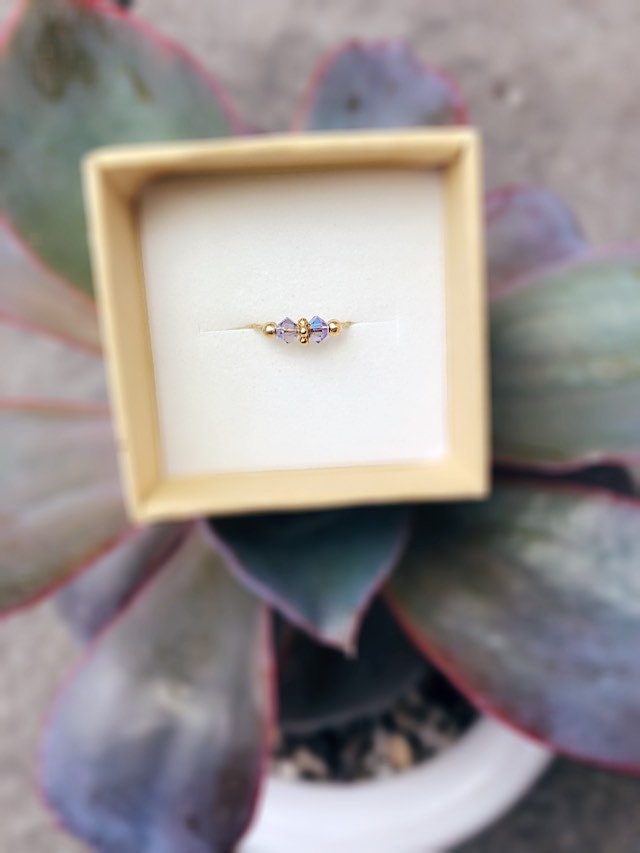 Vergoldeter Nasenring Swarovski Kristall Septum Hoop | 22 Gauge Vergoldeter Nasenring Swarovski Kristall Septum Hoop | 22 Gauge von AssyrianCreations
