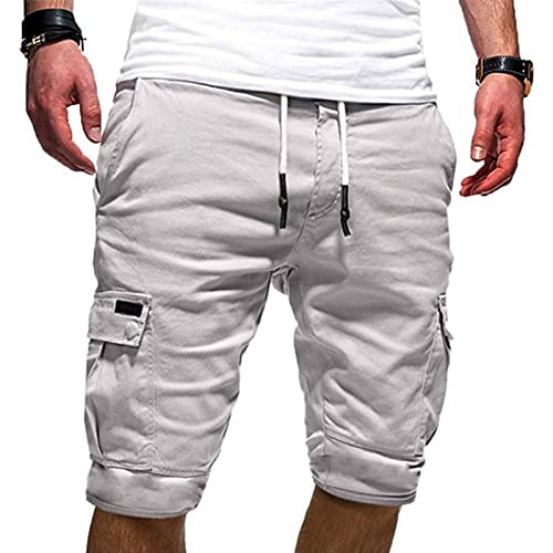 Astarcoo Kurze Hose Herren Cargo Shorts Sommer Baumwolle Cargohose Kurz Freizeithose mit 6 Taschen Stoffhose Sommerhose Bermuda Vintage Casual Einfarbig Sporthose Laufshorts Männer Shorts von Astarcoo