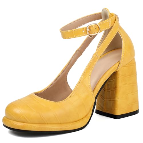 Asterisco Damen Blockieren Fersenpumps mit Plateau Abend High Schuhe Schuhe-240150 Gelb Gr 34 EU Asterisco Damen Blockieren Fersenpumps mit Plateau Abend High Schuhe Schuhe-240150 Gelb Gr 34 EU von Asterisco