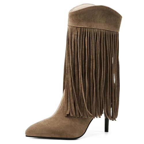 Asterisco Damen Hohe Stiefel Stiletto Höhe Ferse Ohne Verschluss Pointed Toe 240921 Khaki Gr 46 EU/48Cn Asterisco Damen Hohe Stiefel Stiletto Höhe Ferse Ohne Verschluss Pointed Toe 240921 Khaki Gr 46 EU/48Cn von Asterisco