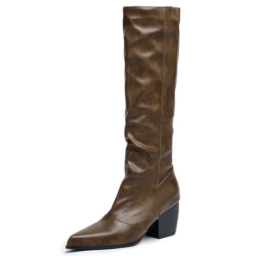 Asterisco Damen Kniehohe Stiefel Hohen Blockabsatz Ohne Verschluss Pointed Toe 240912 Khaki Gr 40.5 EU/42Cn Asterisco Damen Kniehohe Stiefel Hohen Blockabsatz Ohne Verschluss Pointed Toe 240912 Khaki Gr 40.5 EU/42Cn von Asterisco