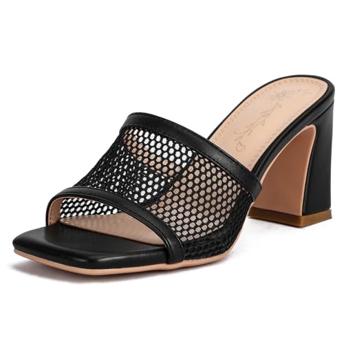 Asterisco Damen Louis- XV Absatz Mules High Sandalen Offene Zeh Ohne Verschluss Leisure Sommer Schuhe, C816Co Schwarz Gr 38 EU/39Cn Asterisco Damen Louis- XV Absatz Mules High Sandalen Offene Zeh Ohne Verschluss Leisure Sommer Schuhe, C816Co Schwarz Gr 38 EU/39Cn von Asterisco