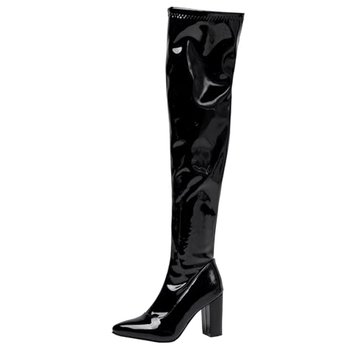 Asterisco Damen Overknee Stiefel Hohen Blockabsatz Reißverschluss Pointed Toe 240932 Schwarz Gr 43 EU/45Cn Asterisco Damen Overknee Stiefel Hohen Blockabsatz Reißverschluss Pointed Toe 240932 Schwarz Gr 43 EU/45Cn von Asterisco
