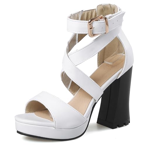 Asterisco Damen Plateau Sandals Hohen Blockabsatz Knöchelriemchen 240270 Kleid Sandales Weiß Gr 39 EU/40Cn Asterisco Damen Plateau Sandals Hohen Blockabsatz Knöchelriemchen 240270 Kleid Sandales Weiß Gr 39 EU/40Cn von Asterisco