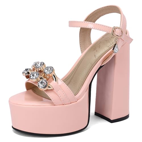 Asterisco Damen Plateau Sandals Hohen Blockabsatz Knöchelriemchen 240277 Kleid Sandales Pink Gr 40.5 EU/42Cn Asterisco Damen Plateau Sandals Hohen Blockabsatz Knöchelriemchen 240277 Kleid Sandales Pink Gr 40.5 EU/42Cn von Asterisco