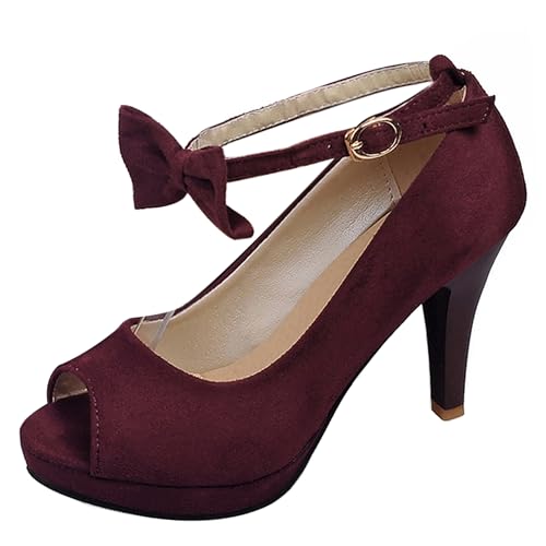 Asterisco Damen Plateau Sandals Hohen Trichterabsatz Knöchelriemchen 240473 Kleid Sandales Rotwein Gr 41 EU/43Cn Asterisco Damen Plateau Sandals Hohen Trichterabsatz Knöchelriemchen 240473 Kleid Sandales Rotwein Gr 41 EU/43Cn von Asterisco