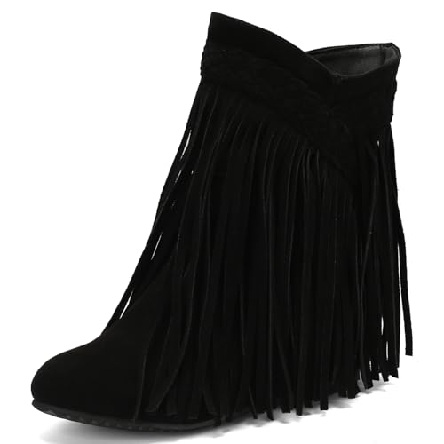 Asterisco Damen Stiefeletten Flach Ohne Verschluss Runde Zehen 240884 Schwarz Gr 35 EU von Asterisco