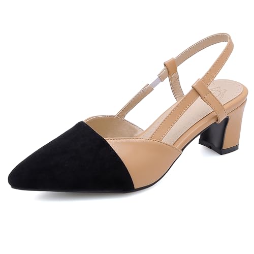 Asterisco Damensandalen Block Mitte Absatz Backstrap 240416 Slingback Schuhe Gelb Gr 40 EU/41Cn von Asterisco