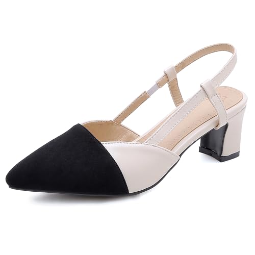 Asterisco Damensandalen Block Mitte Absatz Backstrap 240416 Slingback Schuhe Weiß Gr 41 EU/43Cn von Asterisco