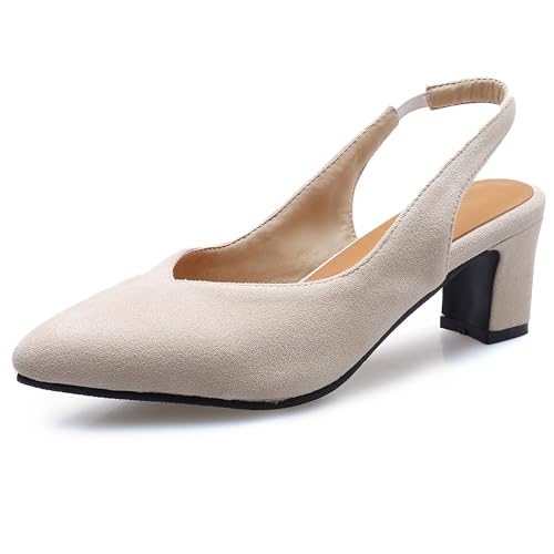 Asterisco Damensandalen Hohen Blockabsatz Backstrap 240418 Kleid Sandales Beige Gr 38 EU/39Cn von Asterisco