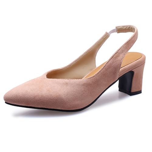 Asterisco Damensandalen Hohen Blockabsatz Backstrap 240418 Kleid Sandales Pink Gr 34 EU von Asterisco