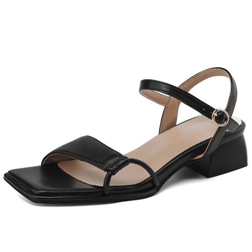 Asterisco Damensandalen Hohen Blockabsatz Knöchelriemchen 240390 Abendschuhe Schwarz Gr 40 EU/41Cn von Asterisco