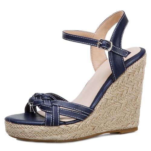 Asterisco Damensandalen Hohen Keilabsatz Knöchelriemchen 240196 Sandals Blau Gr 40.5 EU/42Cn Asterisco Damensandalen Hohen Keilabsatz Knöchelriemchen 240196 Sandals Blau Gr 40.5 EU/42Cn von Asterisco
