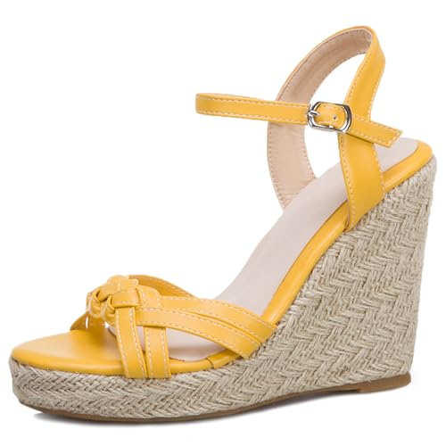Asterisco Damensandalen Hohen Keilabsatz Knöchelriemchen 240196 Sandals Gelb Gr 40.5 EU/42Cn Asterisco Damensandalen Hohen Keilabsatz Knöchelriemchen 240196 Sandals Gelb Gr 40.5 EU/42Cn von Asterisco
