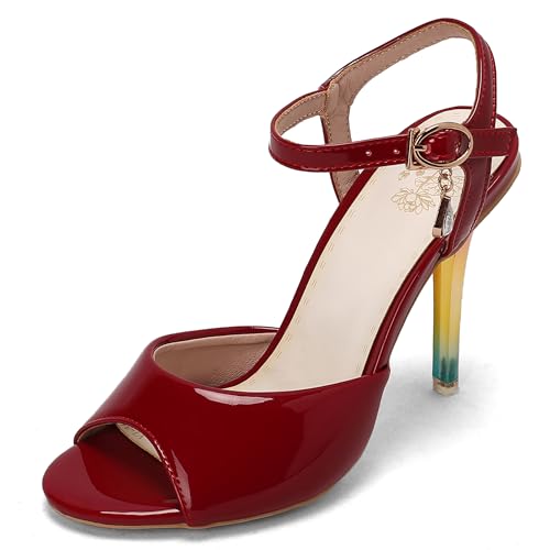 Asterisco Damensandalen Hohen Trichterabsatz Knöchelriemchen 240279 Abendschuhe Rotwein Gr 33.5 EU/33Cn Asterisco Damensandalen Hohen Trichterabsatz Knöchelriemchen 240279 Abendschuhe Rotwein Gr 33.5 EU/33Cn von Asterisco