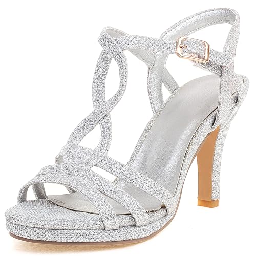 Asterisco Damensandalen Hohen Trichterabsatz Knöchelriemchen 240318 Kleid Sandales Silber Gr 41 EU/43Cn Asterisco Damensandalen Hohen Trichterabsatz Knöchelriemchen 240318 Kleid Sandales Silber Gr 41 EU/43Cn von Asterisco