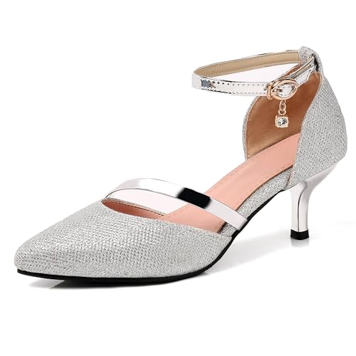 Asterisco Damensandalen Mid Trichterabsatz Knöchelriemchen 240217 Glitzer Sandals Silber Gr 41 EU/43Cn Asterisco Damensandalen Mid Trichterabsatz Knöchelriemchen 240217 Glitzer Sandals Silber Gr 41 EU/43Cn von Asterisco